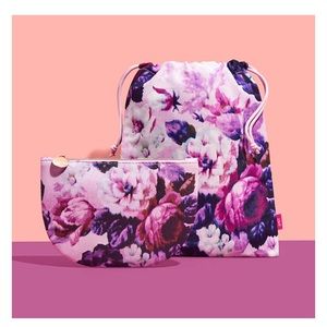 Floral Purple & Pink Cosmetic Pouch